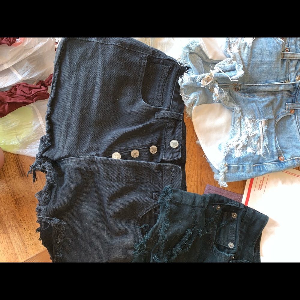Brandy Melville black denim shorts